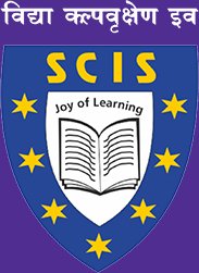 SCIS Crest and Sanskrit Motto: विद्या कल्पवृक्षेण इव